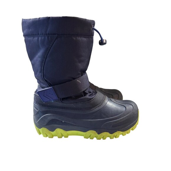 Kids Insulated Winter Snow Boots Drawstring Closure Size 3 Rubber Sole Thermolit - Picture 3 of 8